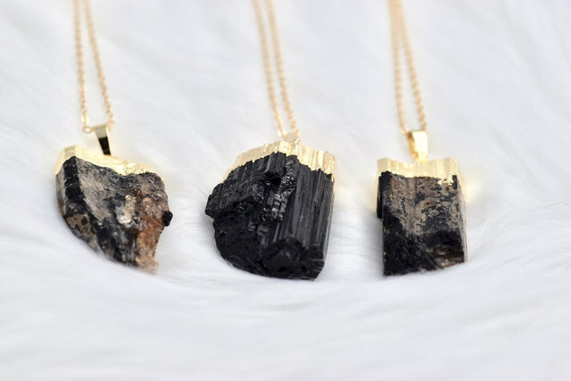 Black tourmaline necklace