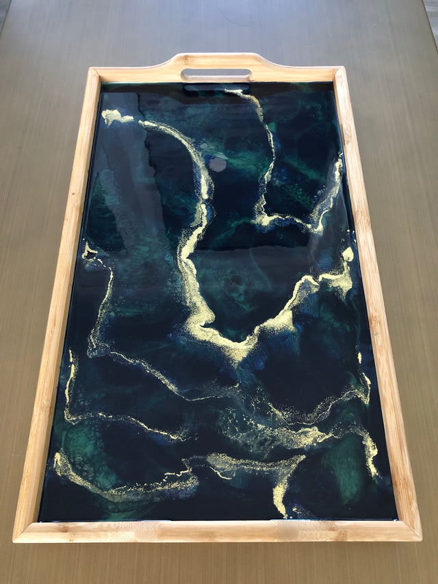 Peacock serving tray