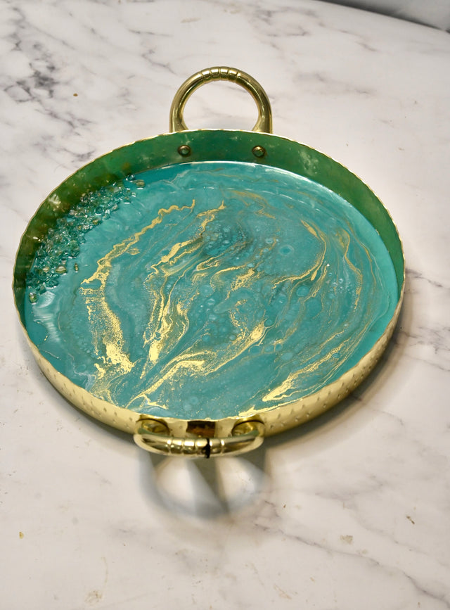 Good and turquoise geode tray