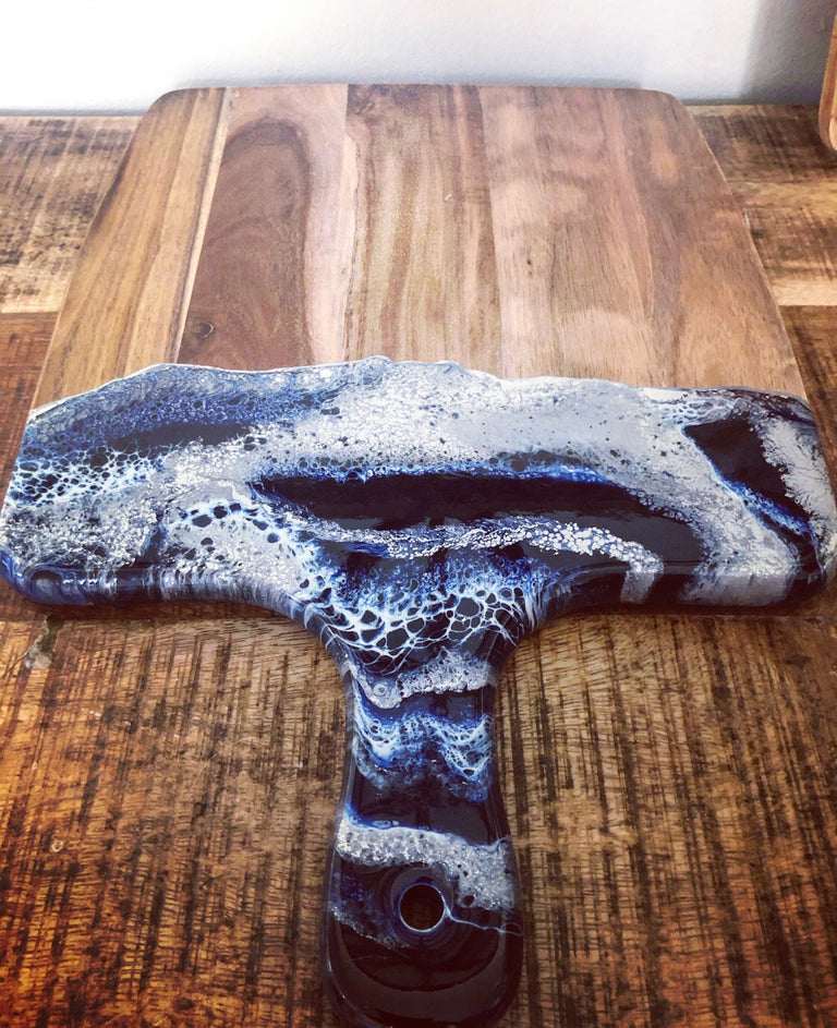 Navy and silver cheese board