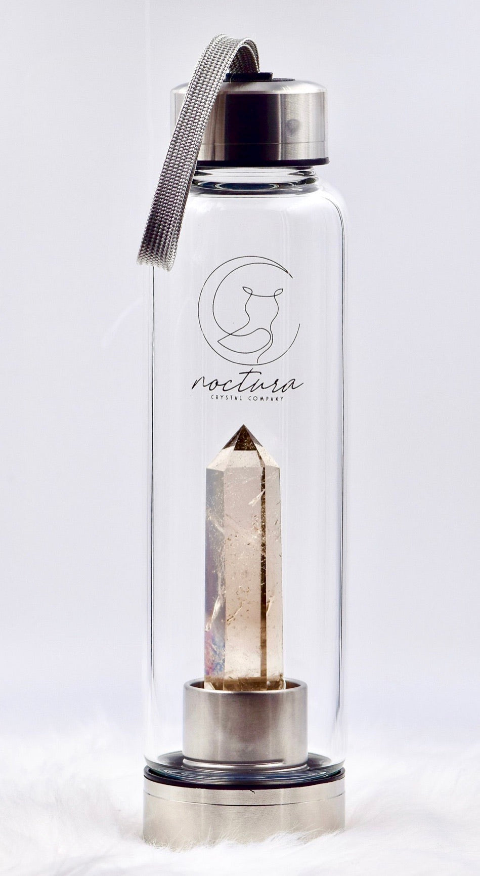Smoky quartz crystal water bottle – JJ Art Company
