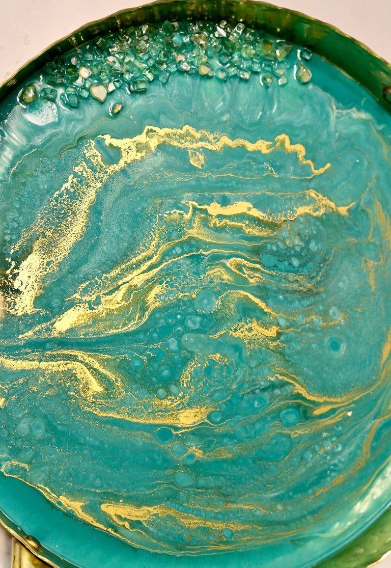 Good and turquoise geode tray